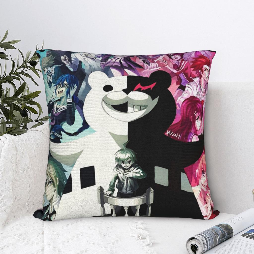 Decorative Pillowcase Danganronpa Japanese Anime Accessories Home Throw Pillow Case Cover Square Multiple Sizes