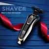 Rechargeable Waterproof Three-Blade Electric Shaver with Digital Display