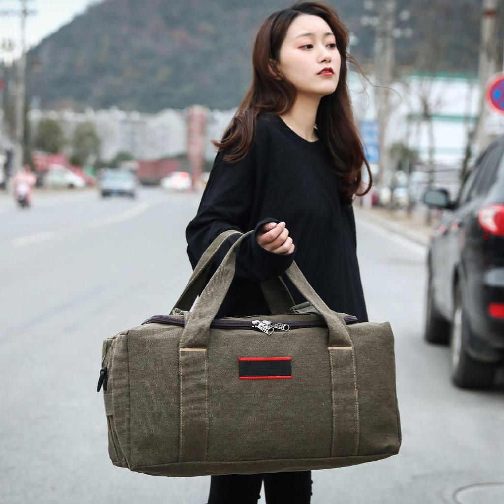 Extra Large Canvas Travel Bag for Men & Women - Handheld, Luggage, Short Trip, Thickened Design