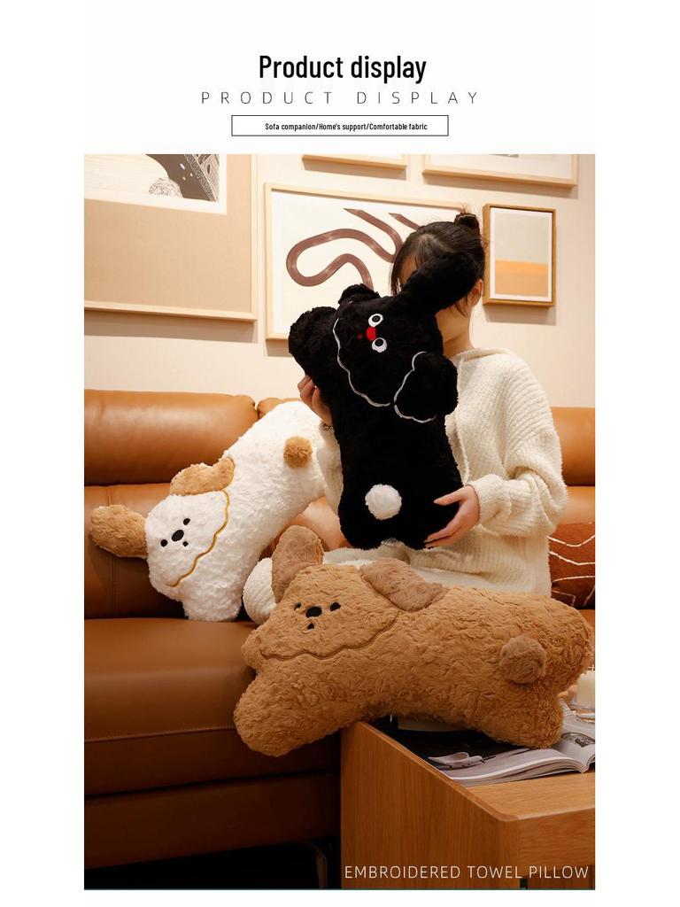 Niedliches Dudu Plüschhund Kissen - Weiche Sofa Rückenlehne & Heimdekorationsgeschenk