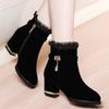 Leather Platform Shoes New Style Boots Women's Boots High Heel Boots Fall-winter Versatile Short Boots