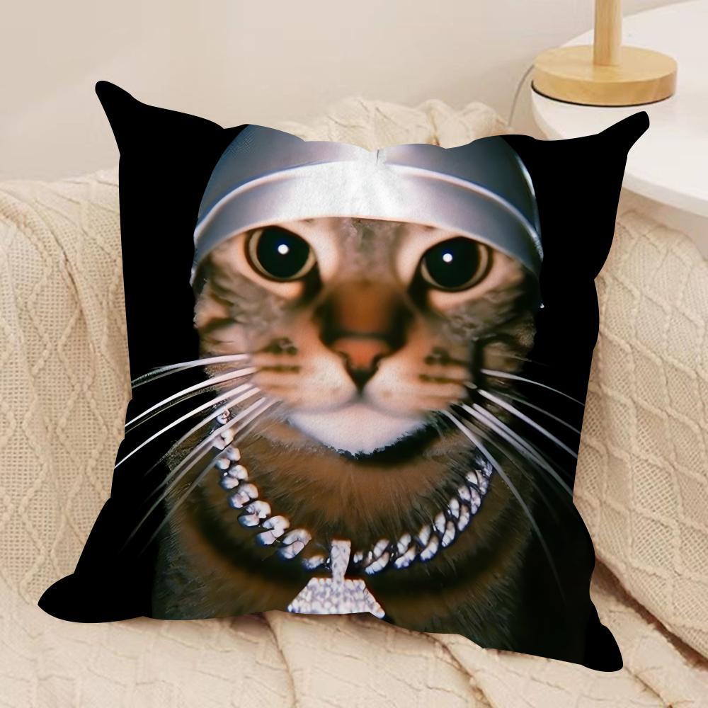 

Красивый модный милый кот Наволочка Шелковистый Короткий Плюш Невидимая Молния Пылезащитный Чехол на Подушку для Дивана для Домашнего Декора 30x30cm