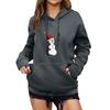 Women's Winter Christmas Printed Pullover Hooded Sweatshirt Fleece Long Sleeve Sweatshirt
