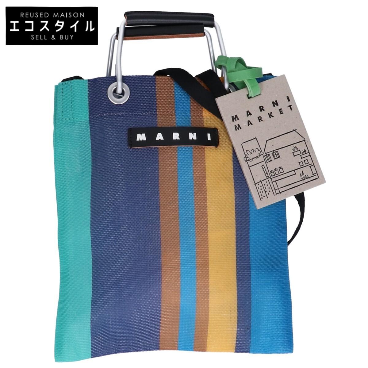 

MARNI [/23 model] SHMH0106A0 Market Stripe Mini Shoulder Handbag Narcissus BlueUsed