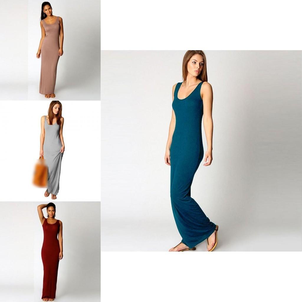 Elegant Women Sleeveless Bodycon Maxi Dress For Casual Beach And Daily Wear