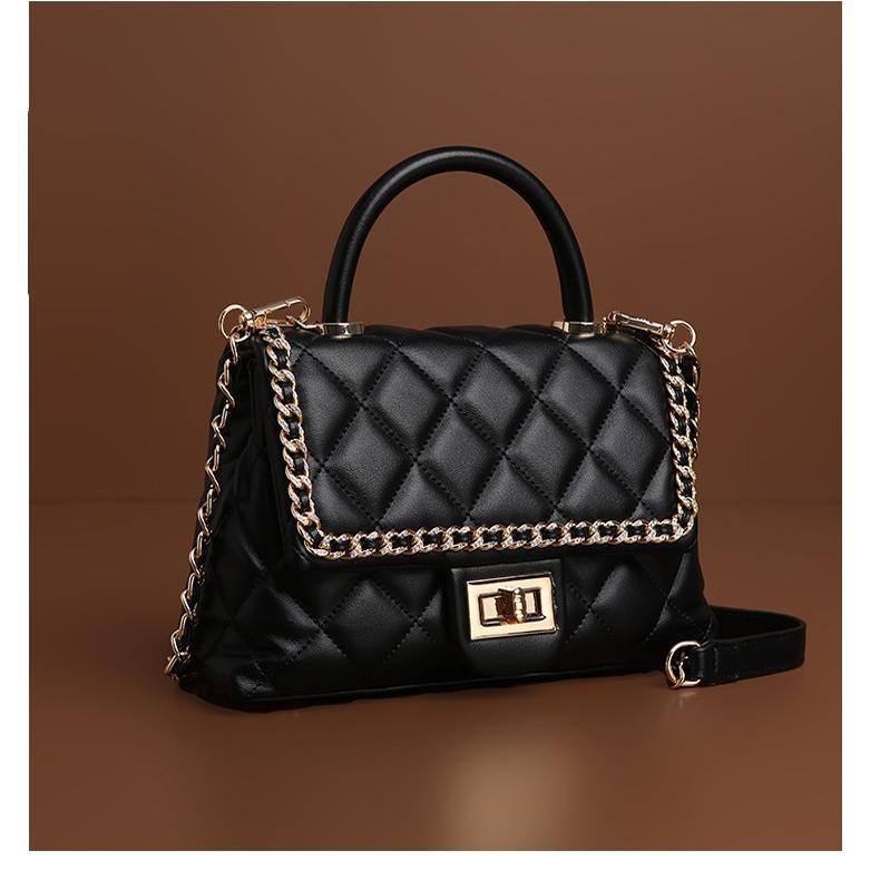 Bag for Women In Spring and Summer Fashionable and Versatile Texture Crossbody Bag Diamond Handheld Square Bag