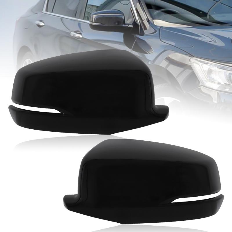 Primed White/Glossy Black Rearview Mirror Housing Cover Cap W/Turn Signal For Honda Accord 2013 2014 2015 2016 2017 US Model