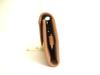 Authentic BALENCIAGA Paper Beige Leather Silver H/W 6 Pics Key Chain #b046 Open box