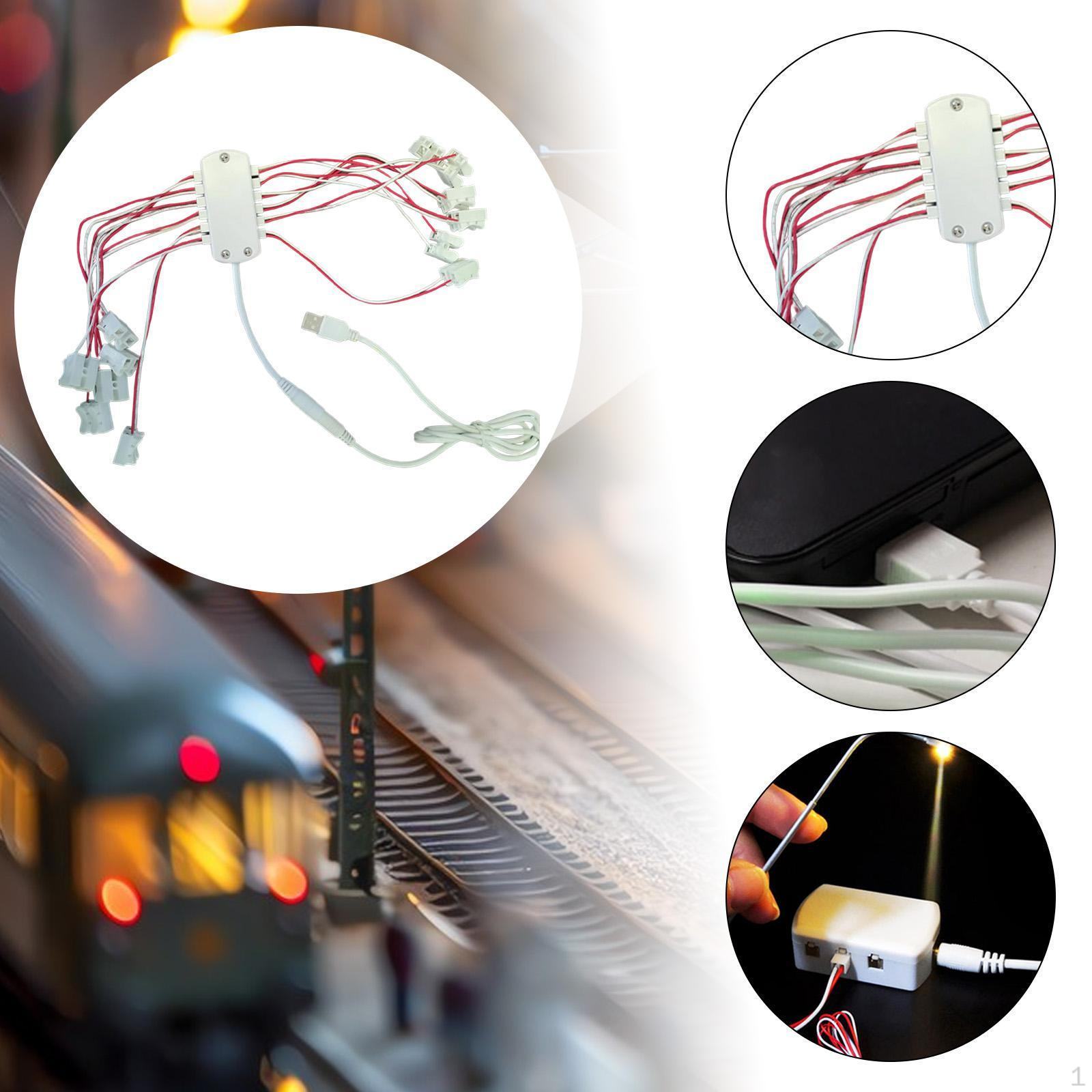 

5 В USB Питание Проводка 12 Выходов для Модельных Зданий Железнодорожная Миниатюра