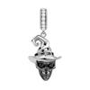 Halloween Copper Skull Charm Luminous Pumpkin Ghost Clown Bead Pendant Ring Necklace Bracelet Diy Jewelry Gift
