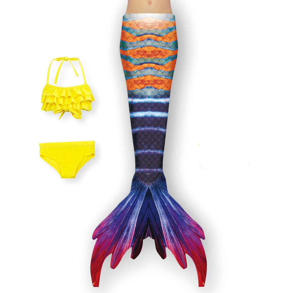 Costum de baie Costum de Prințesă Sirena pentru Copii cu Coadă - Stil Nou pentru Fete