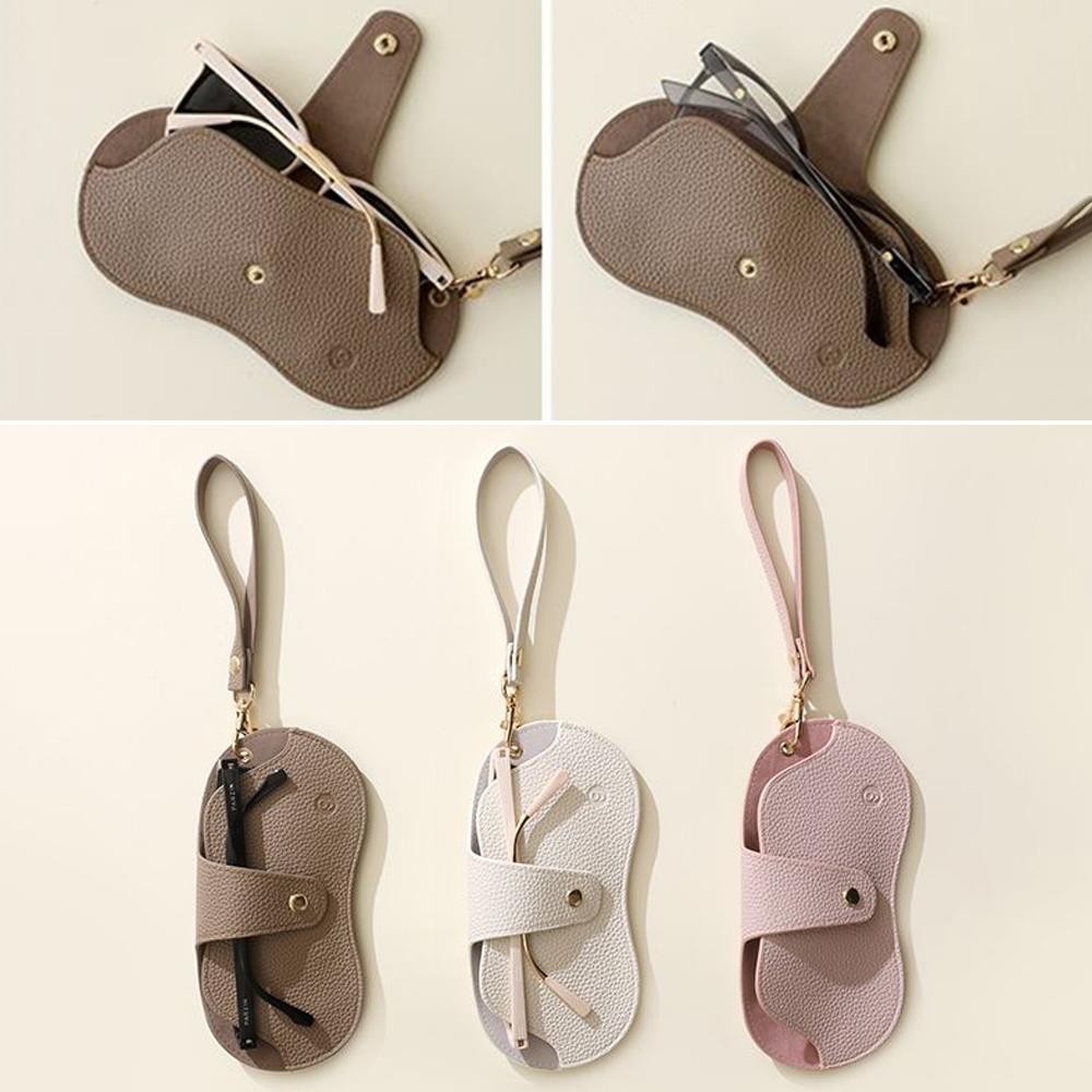 Leather Glasses Bag Portable Hangable Magnetic Eyewear Pouch Holder Soft  Sunglasses Pouch Slim Fashion Glasses Case Holder