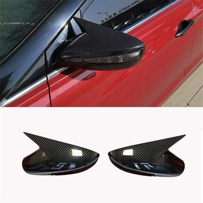 Carbon Fiber Style Ox Horn Rear View Mirror Cover Trim For Hyundai Sonata 11-14