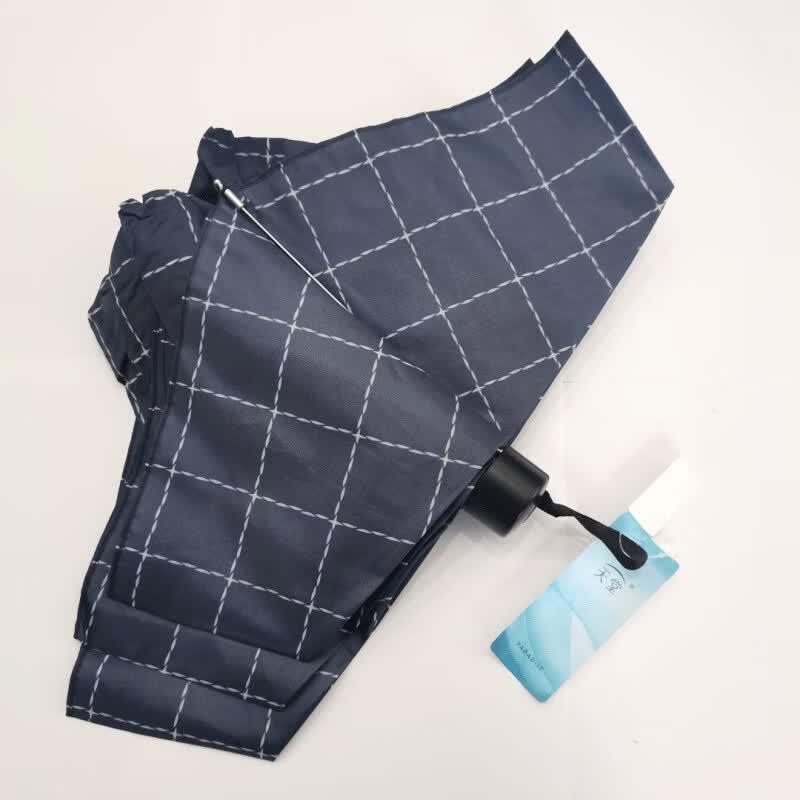 

Tiangtang 339s Navy Plaid Automatic 3-Fold Umbrella