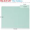 Two Tone Colored File Folders,18 Pack 6 Pastel Colors Manilla Folders 8.5x11,Assorted Colors 1/3 Cut Tab File Folders Letter Size,School Business