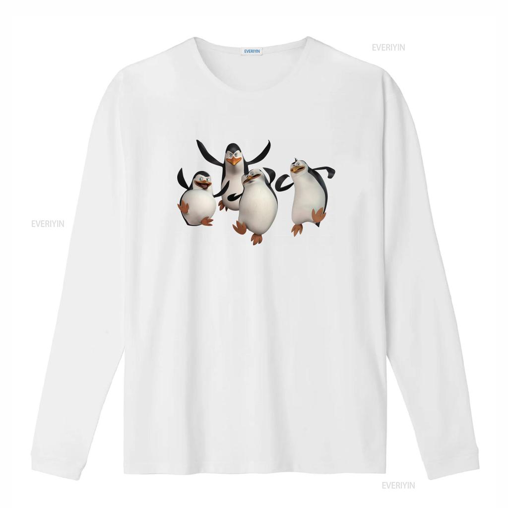 Maglietta Carina dei Pinguini del Madagascar 2 per Bambini Cotone Morbido moda Lavata Vintage Comoda Casual Unisex Elasticizzata alla Moda