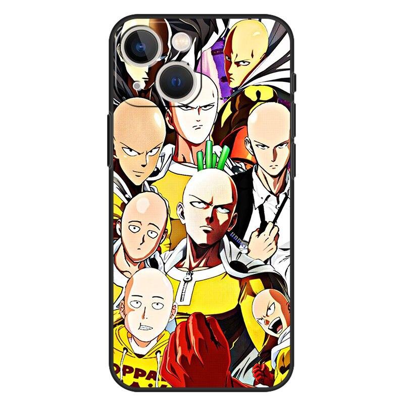 Case for Iphone 11 13 12 Pro Max Cover Xr 7 8 Plus Funda XS X 14 5 5s SE2020 Coque One Push Man Saitama And Fubuki
