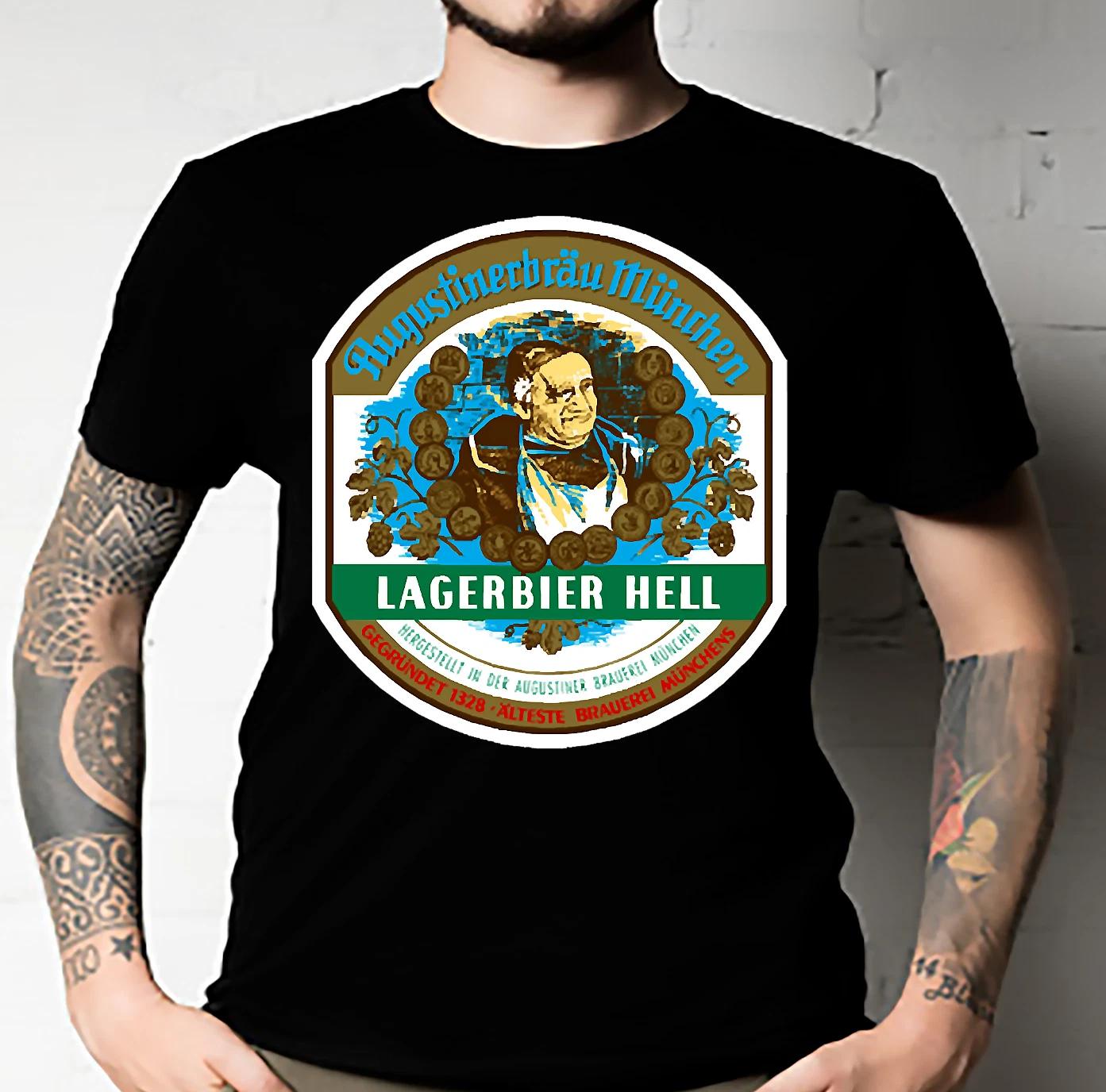 Мужские и женские футболки Augustiner hell beer Основные L