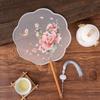 Antique Sle Round Fan Handicrt Dance Costume Qipao Special Ape Suzhou Embroidery F Transparent Double Sided Fan