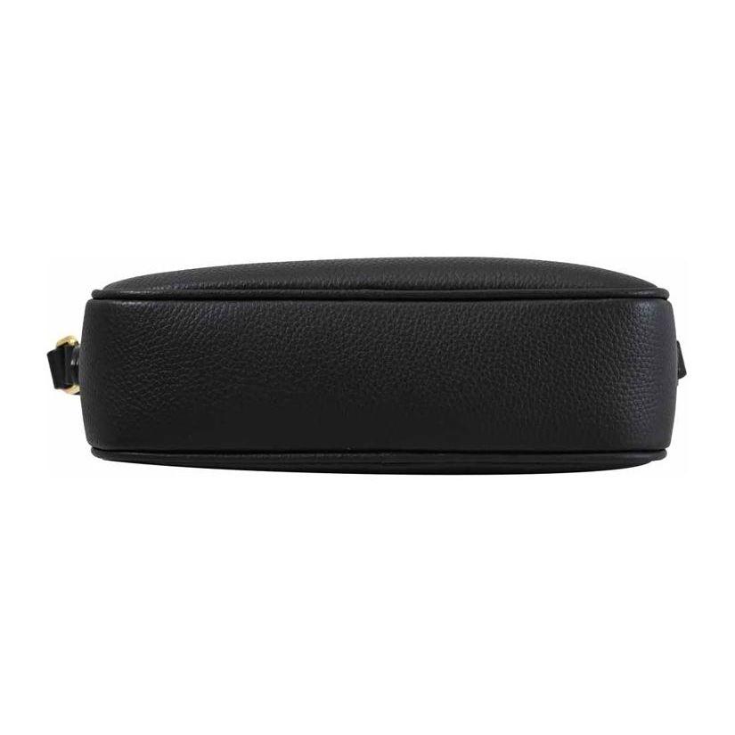 Burberry Gold Logo Zipper Camera Bag Women Shoulder Bag Black 80751821