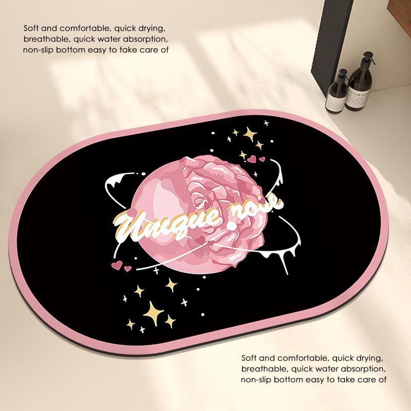 Bathroom Mat Toilet Diatom Mud Absorbent Soft Mat Toilet Toilet Door Carpet Non-slip Mat