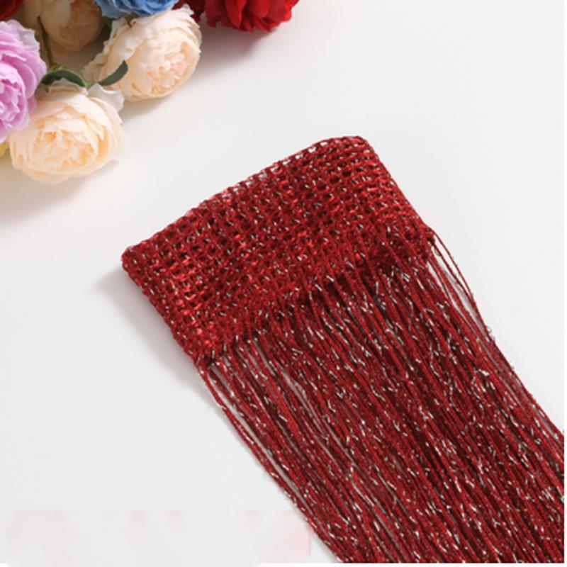 1x2m String Curtain Shiny Tassel Line Curtains Window Door Divider Drape for Home Living Room Cafe interior Decorations Valance