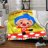 Coperta Stampata a Tema Plim Plim con Nome Personalizzabile - Perfetta per Divano, Letto, Viaggi e Uso Esterno | Lavabile in Lavatrice, Accogliente e Durevole.