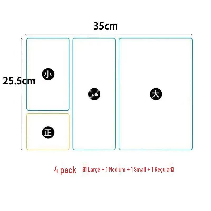 Rectangular Plastic Desk Drawer Organizer for Stationery and Pens