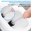 Smartbin Toilet Brush and Holder with Storage Stylish Cleaning Brush Bathroom Toilet Metal Case and Stainless Steel Gray 2-Tier Case, Set, Brush,