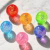 4cm Glitter Filled Stress Relief Squeeze Balls Soft Flexible Material Sensory Toy for Hand Exercise and Relaxation Random Color Selection