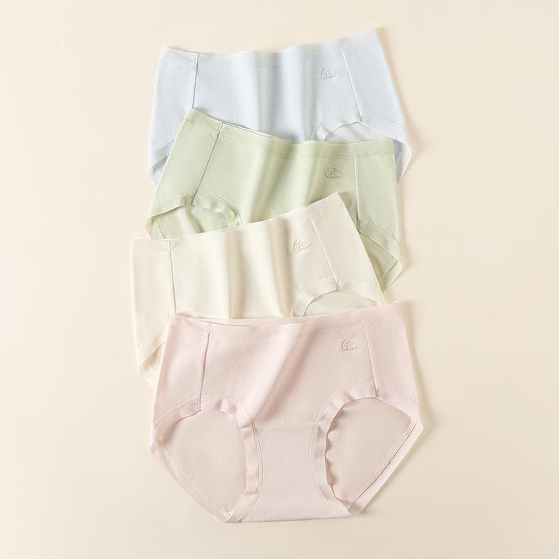 Fenteng Women's Breathable Cotton Mesh Underwear Set (4-Piece)