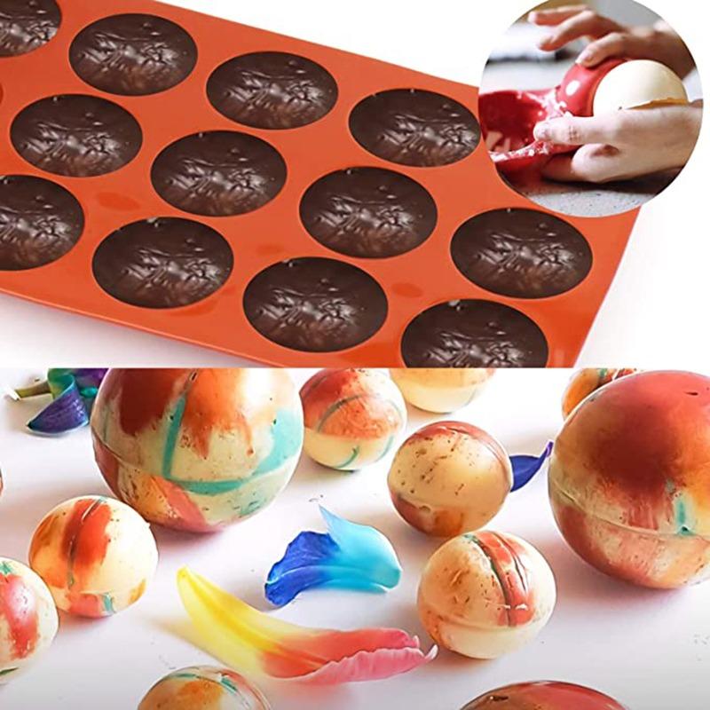 6/8/15/18/24/35 Holes Silicone Half Sphere Mold For Baking Half Ball Chocolate Candy Dome Pudding Mousse Cake Pastry Tools