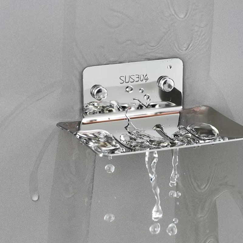 Sabunluk Tepsisi Sabun Tutucu Duvara Monte Gözeneksiz Drenaj Sabunluk Sabunları Tutmak İçin Ev Banyo Taşınabilir Sabun Tabakları