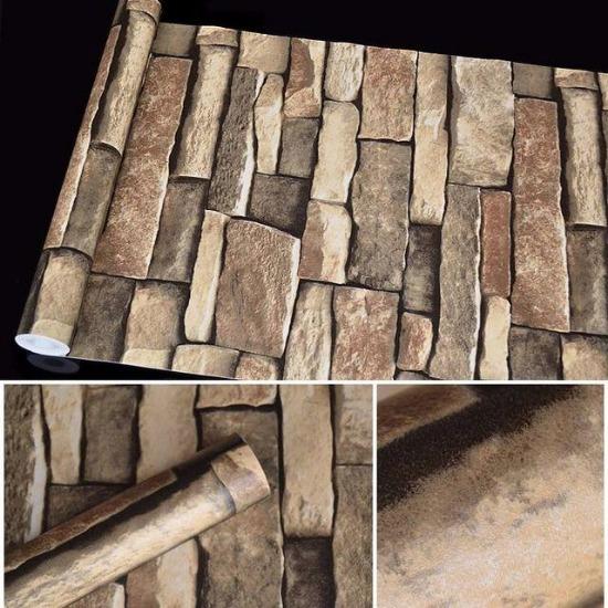 Brick Wallpaper Peel And Stick For Bedroom Faux Brick Kitchen Cabinets Home Decor Wall Stickers Papel De Parede Stickers Muraux