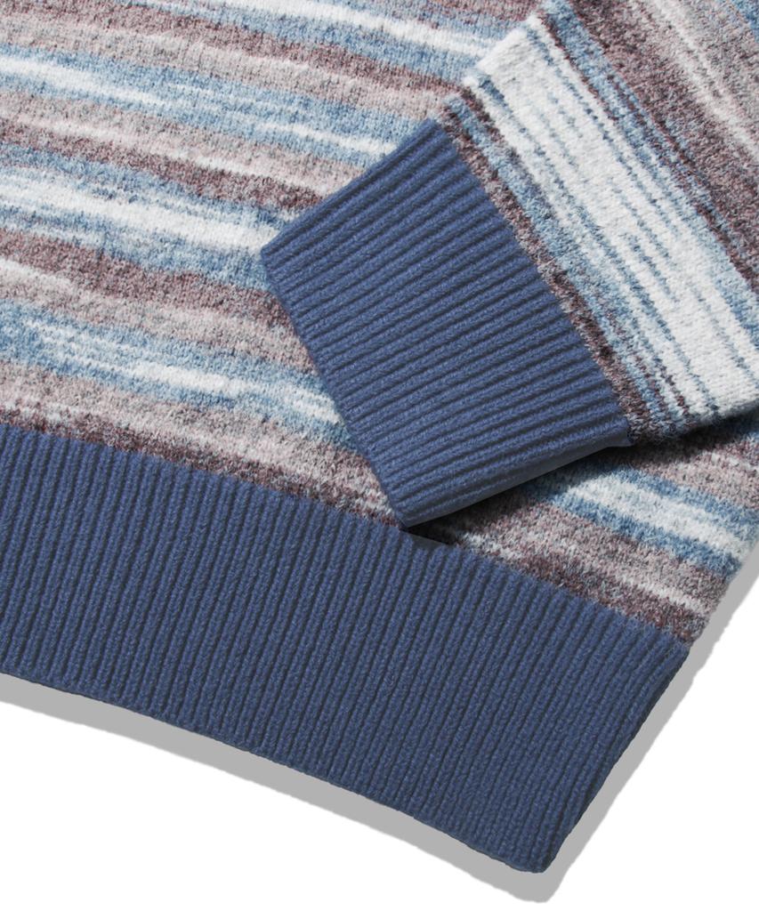 TRILLION Washable Multi-Color Gradient Crewneck Knit_Navy
