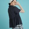 CHIQUITA Shirred Shirt Sleeveless (Dot) Navy 232303Onv