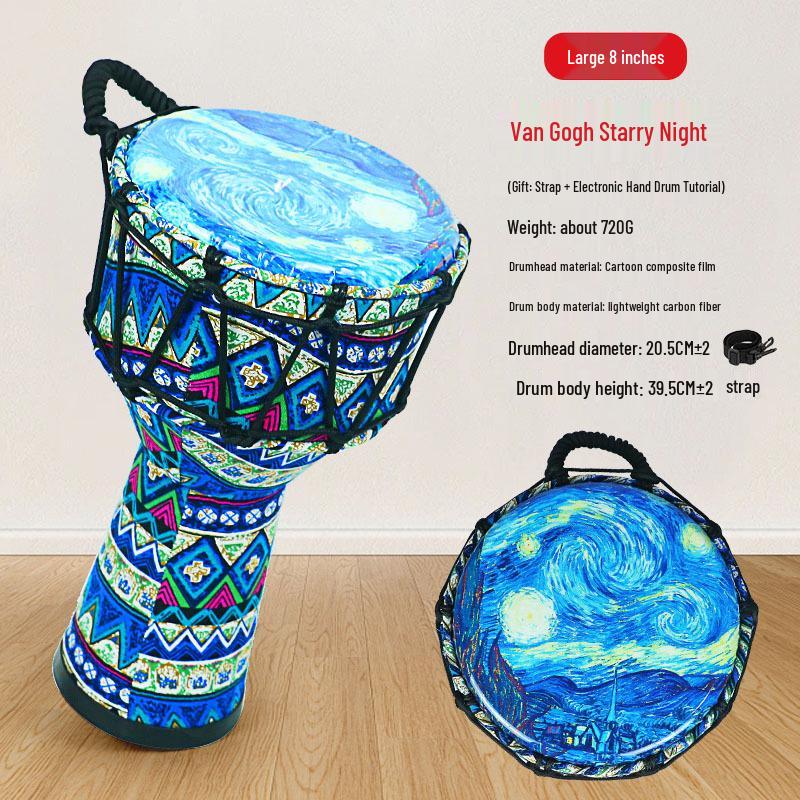 Sheepskin African Hand Drum for All Ages - Beginner To Professional