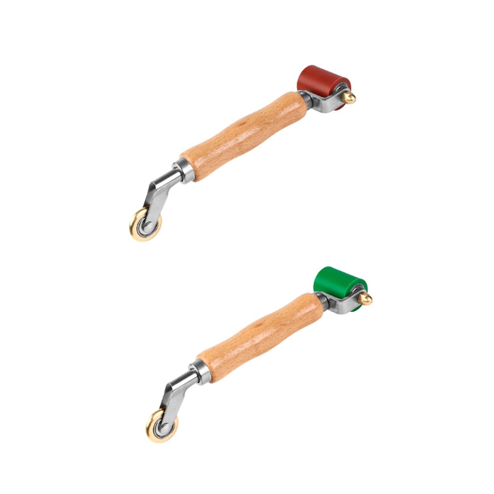 Seam Roller Professional Comfortable Handle Double End Wallpaper Smoothing Tool for Woodworking PVC Roofing Tape Flooring Banner verde