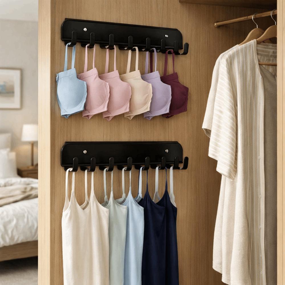 Space Saving Underwear Storage Hanger Pull-out Clothes Drying Rack Wardrobe Organizer Bathroom