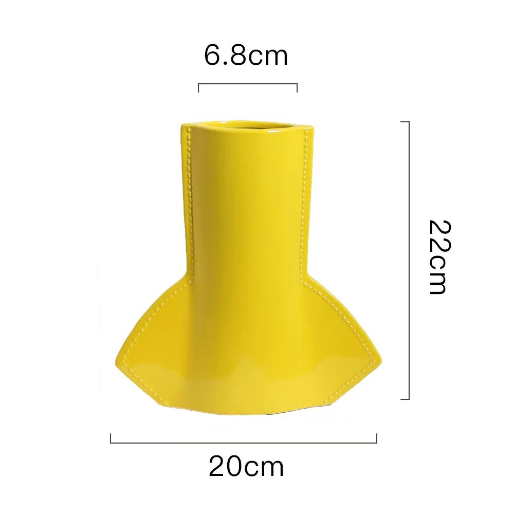 Ceramic Vase Colored Geometry Flower Vase Ceramic Handicrafts Flower Arrangement Accessories Home Decoration Terrarium