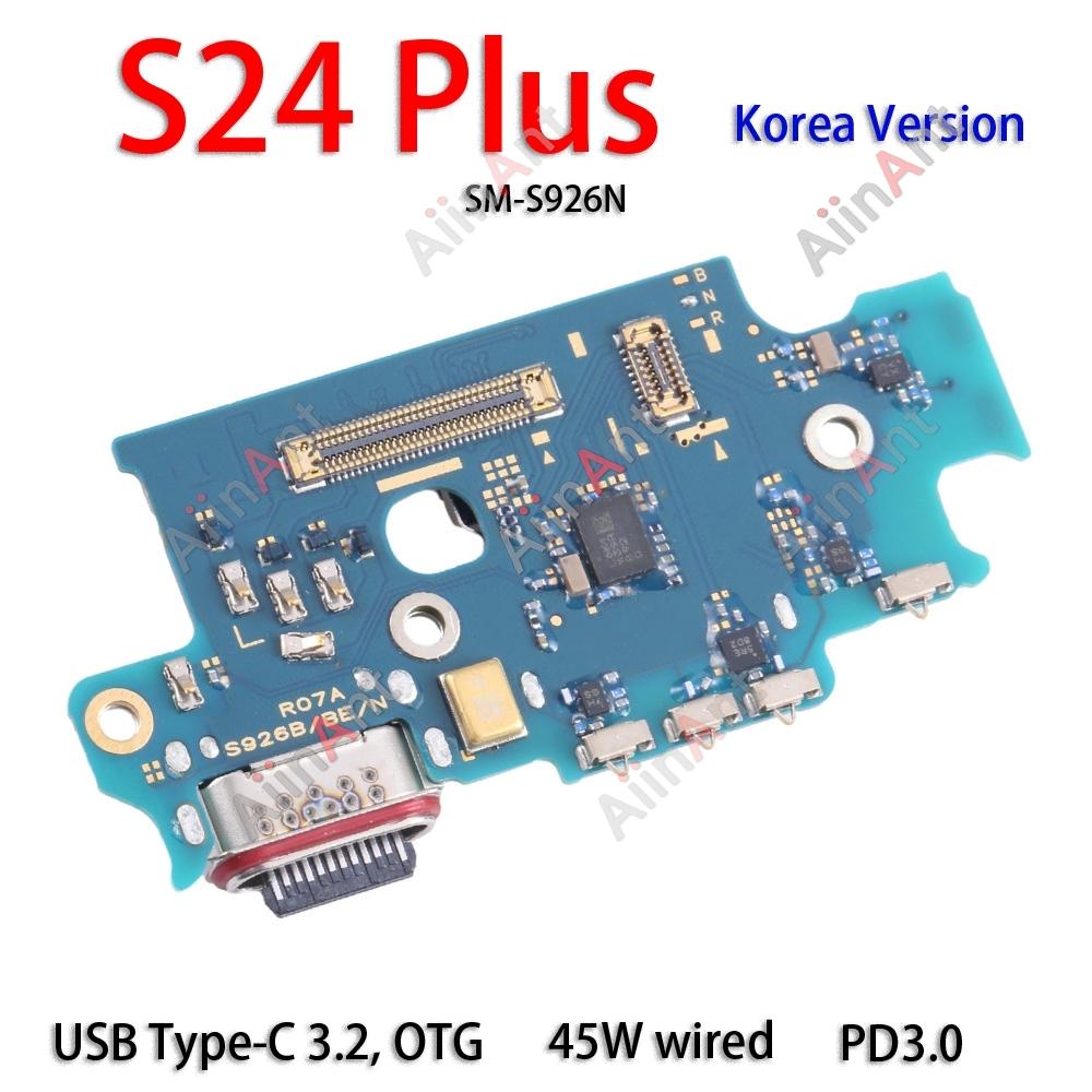 USB Board Dock Charger Connector Charging Port Flex Cable For Samsung Galaxy S24 Plus Ultra FE S921B S921E S921N S921U S721B