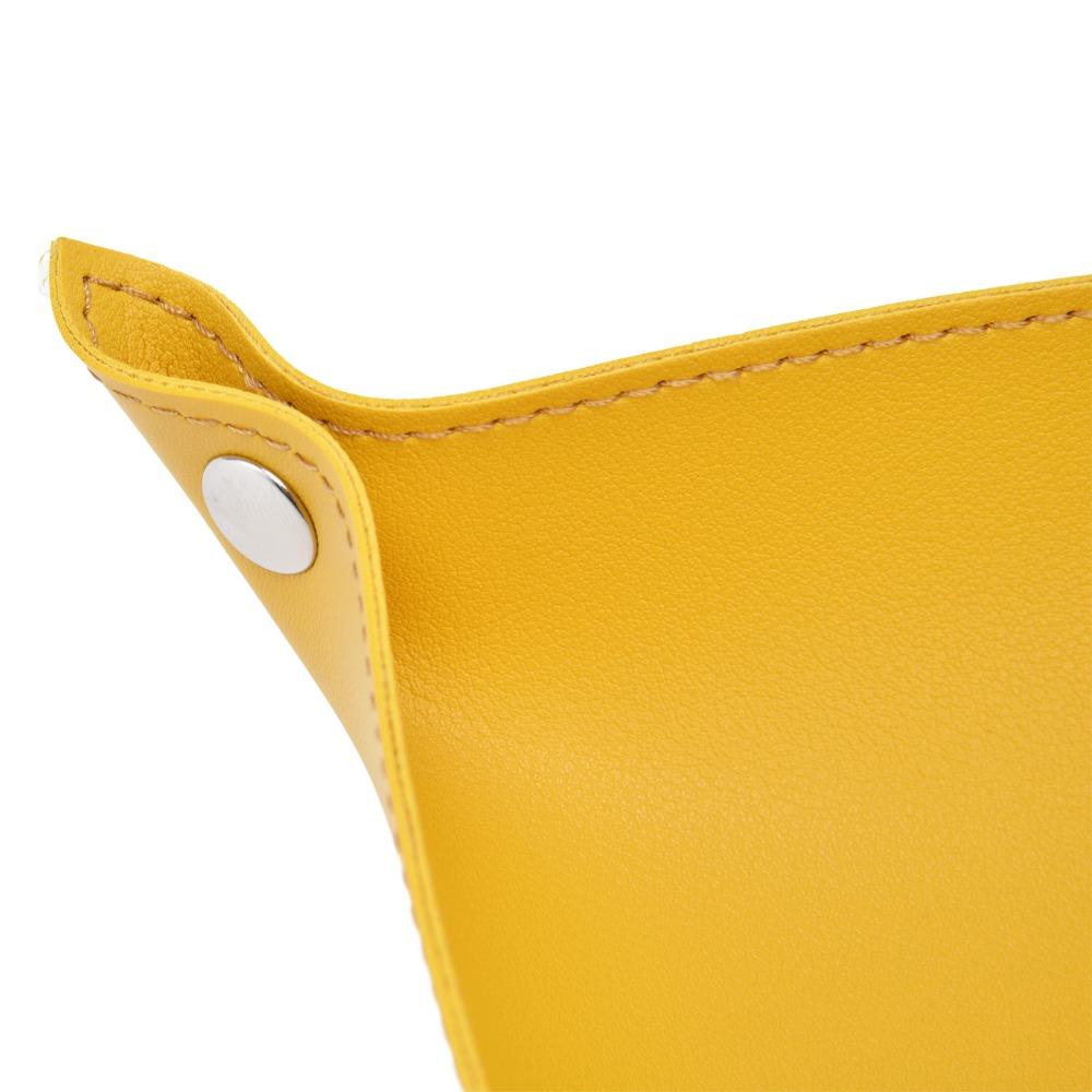 Leather Key Tray Foldable Desktop Accessory Plate Easy Storage Jewelry Tray Dresser