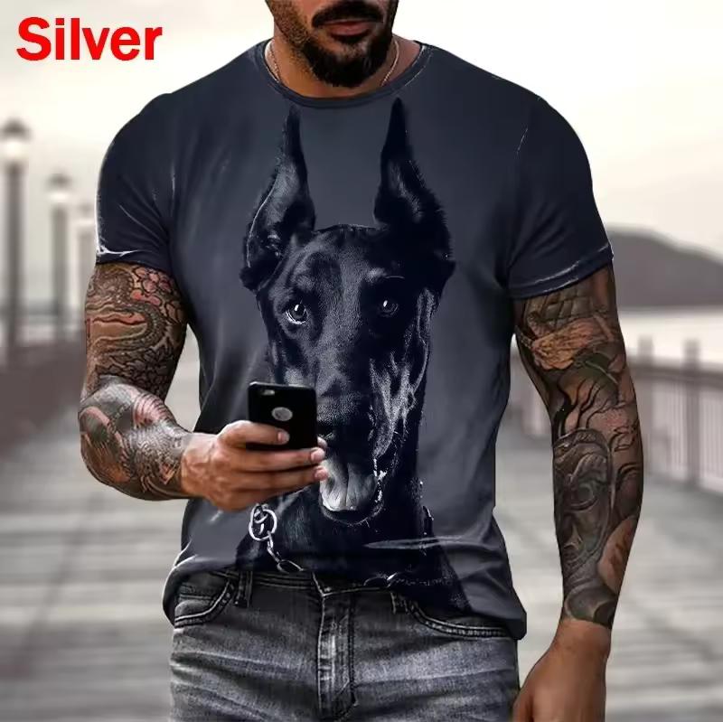 Nová Módní Letní 3D Pánská/Dámská Trička 3D Potisk Krátký Rukáv Kulatý Výstřih Psí Top Trička