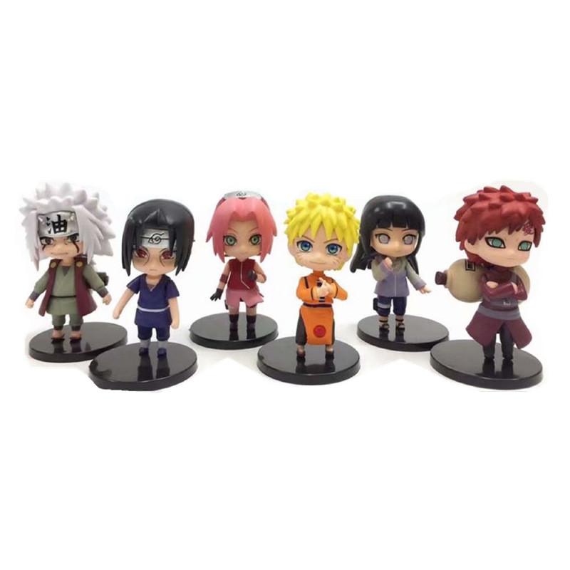 Pvc Naruto Sasuke Itachi Kakashi Guy Figures Adorable Anime Desk Ornaments