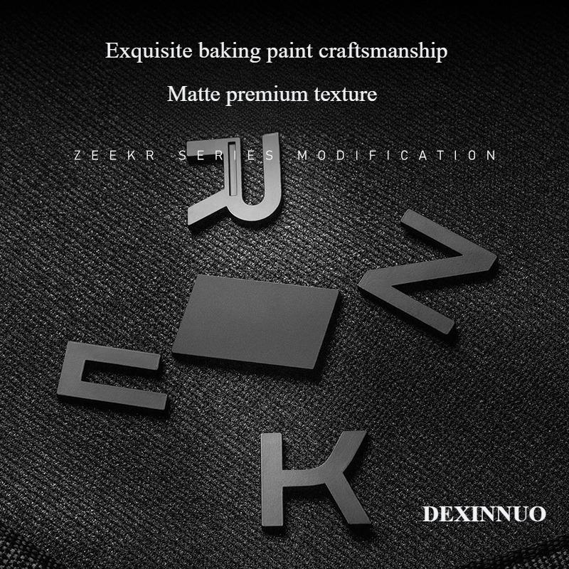 For Zeekr 9X Car Badge Blackened Tail Logo Sporty Modified Letters Body Decoration Supplies