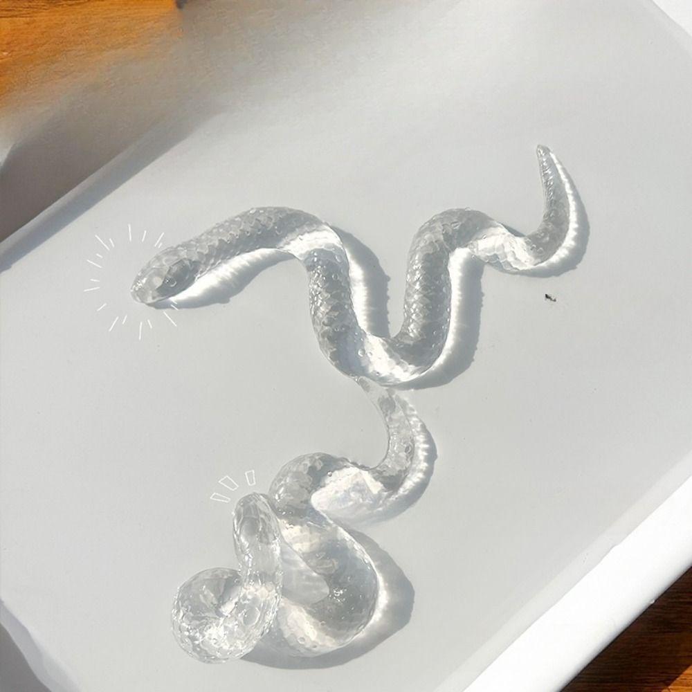 Transparent Snake Decompressing Toys Stress Relief Simulation Snake Figurine  Gift