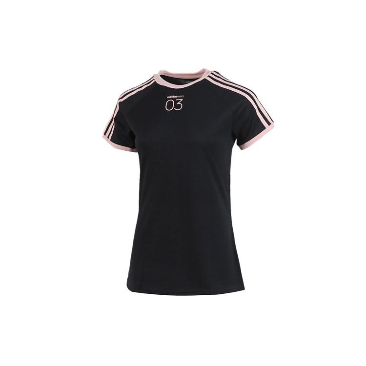 (WMNS) adidas neo W CS 3S Tee Short Sleeve Black Women s GL1190 S