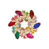 Fashion Crystal Bauhinia Brooch Women's Coat Accessories Premium Light Luxury Wreath Brooch Pin
