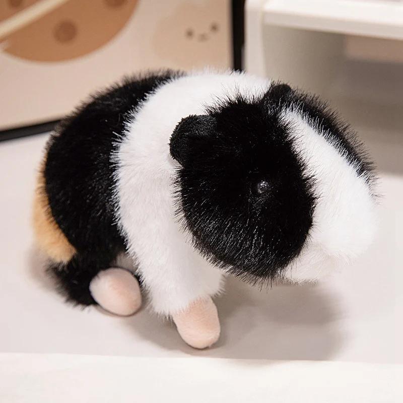 Real Life Tricolor Guinea Pig Plush Toy Guinea Pig Soft Stuffed Doll Stuffed Animal Toys Kids Birthday Xmas Gift