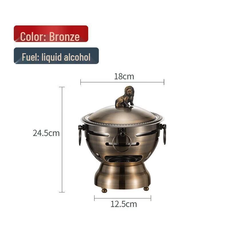 Drian Stainless Steel Personal Hot Pot with Alcohol Stove